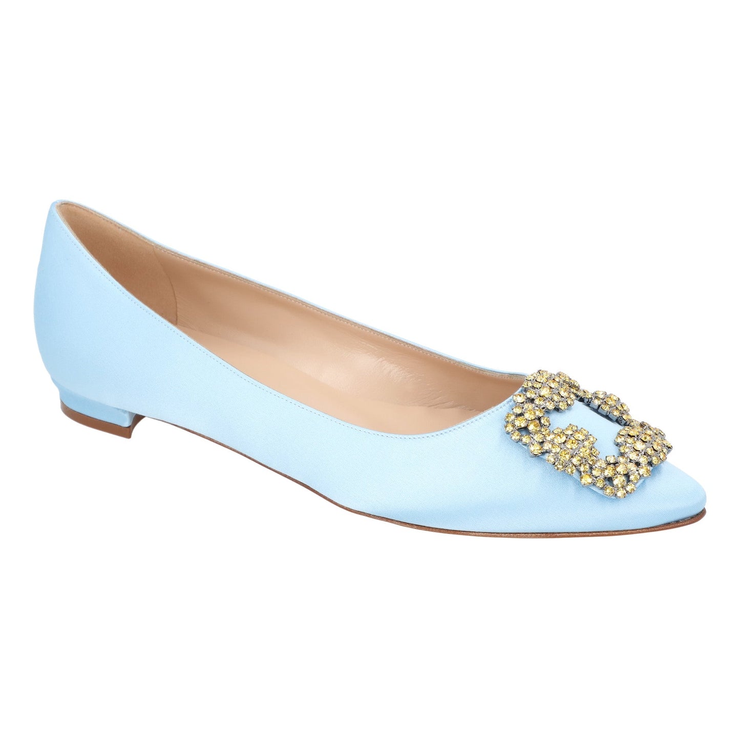 Manolo Blahnik Manolo Blahnik Hangisi Flat Blue