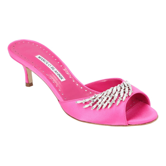 Manolo Blahnik Manolo Blahnik Lumada Fabio 050 Mule Pink