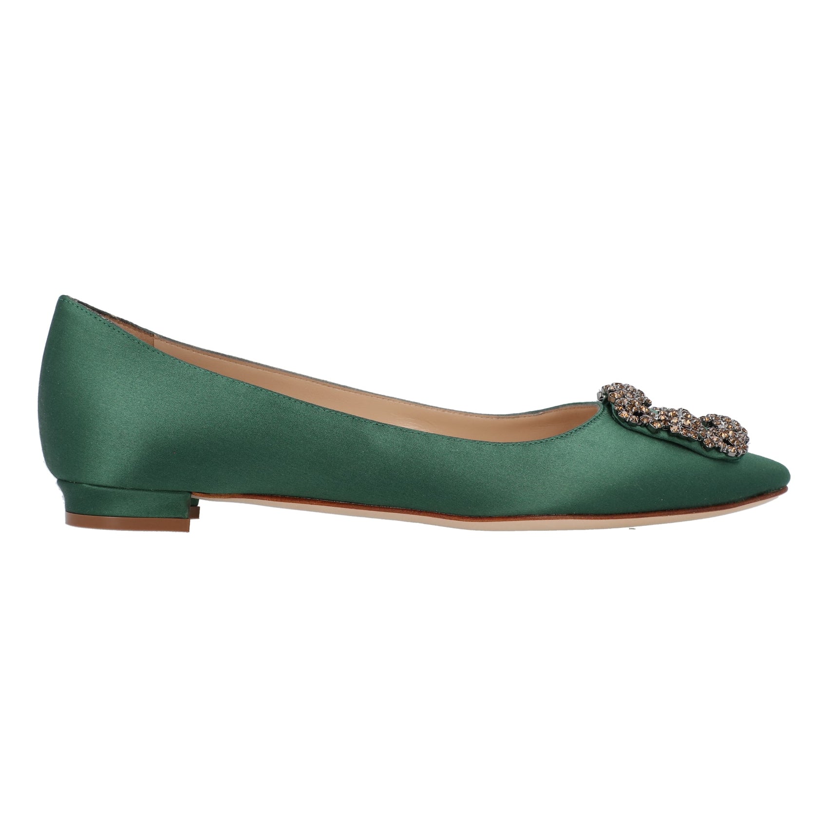 Manolo Blahnik Manolo Blahnik Hangisi Flat  Green