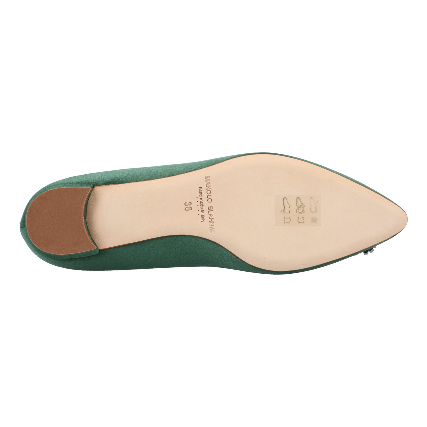 Manolo Blahnik Manolo Blahnik Hangisi Flat  Green