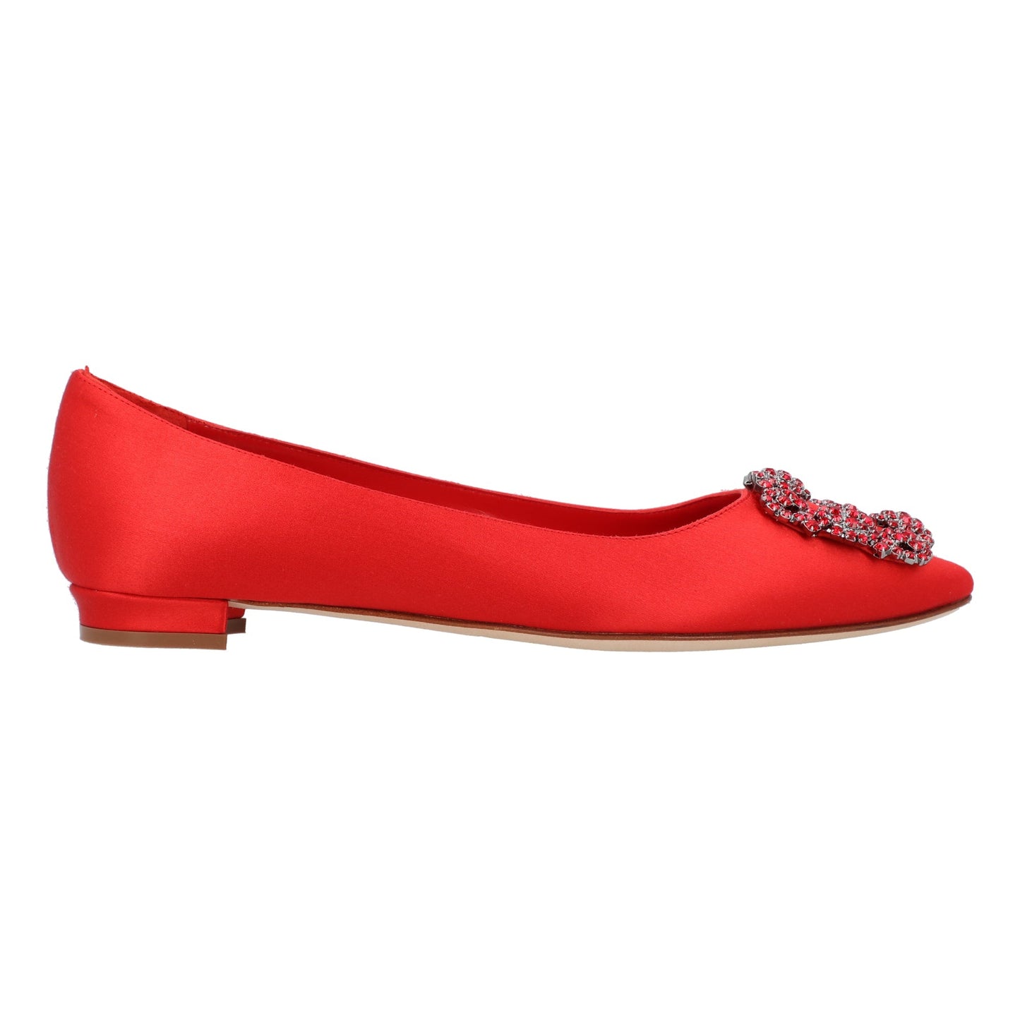 Manolo Blahnik Manolo Blahnik Hangisi Flat Red