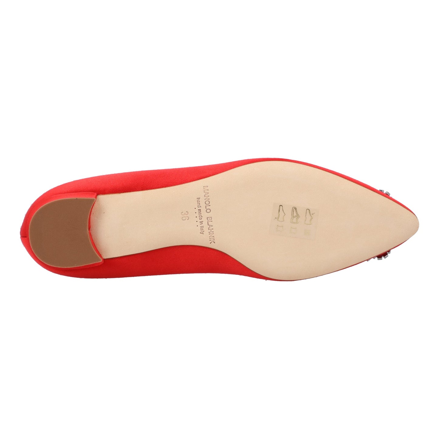 Manolo Blahnik Manolo Blahnik Hangisi Flat Red