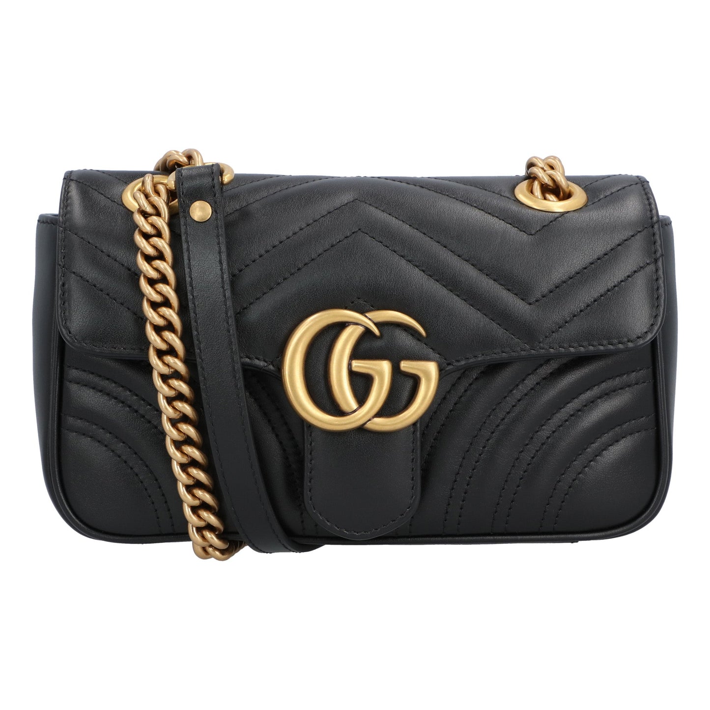 Gucci Gucci Gg Marmont Matelassé Mini Bag Black Black