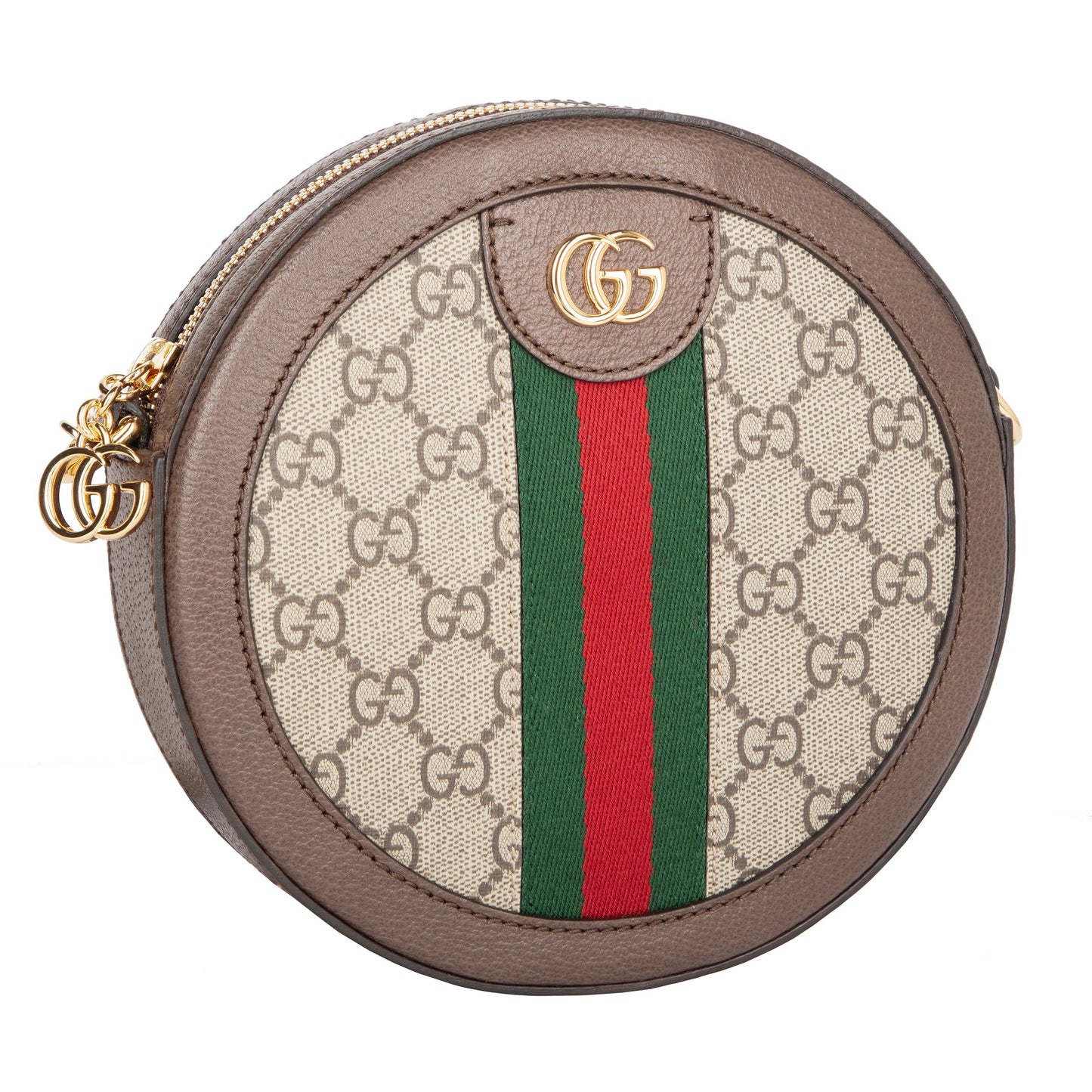 Gucci Gucci Ophidia Mini Gg Round Shoulder Bag Brown