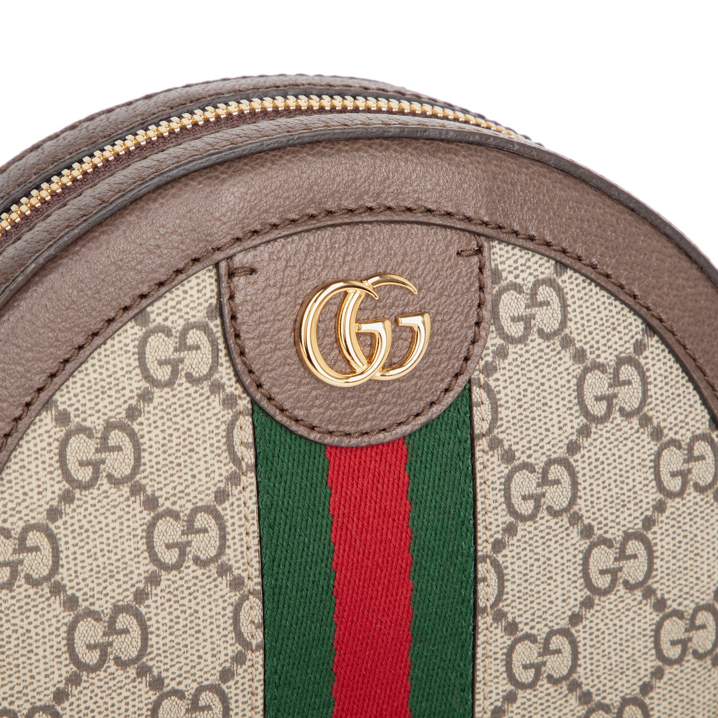 Gucci Gucci Ophidia Mini Gg Round Shoulder Bag Brown