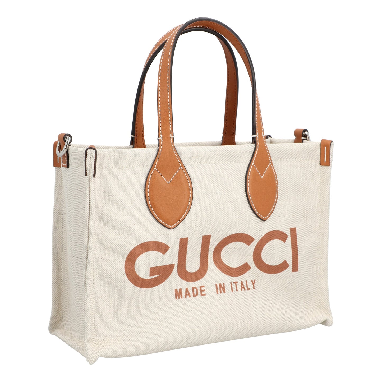 Gucci Gucci Mini Tote Bag With Gucci Print Beige Brown