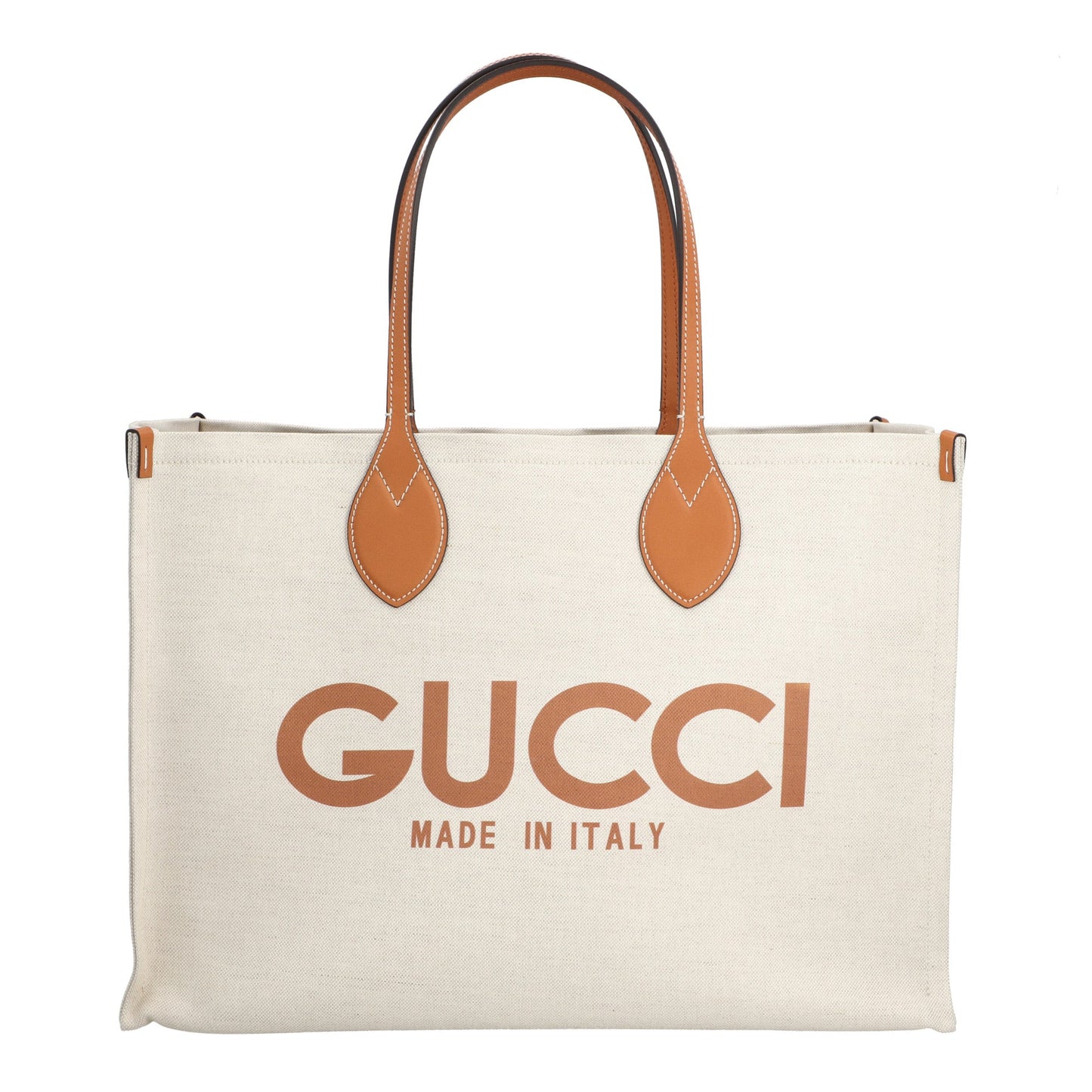 Gucci Gucci Tote Bag With Gucci Print Beige Brown