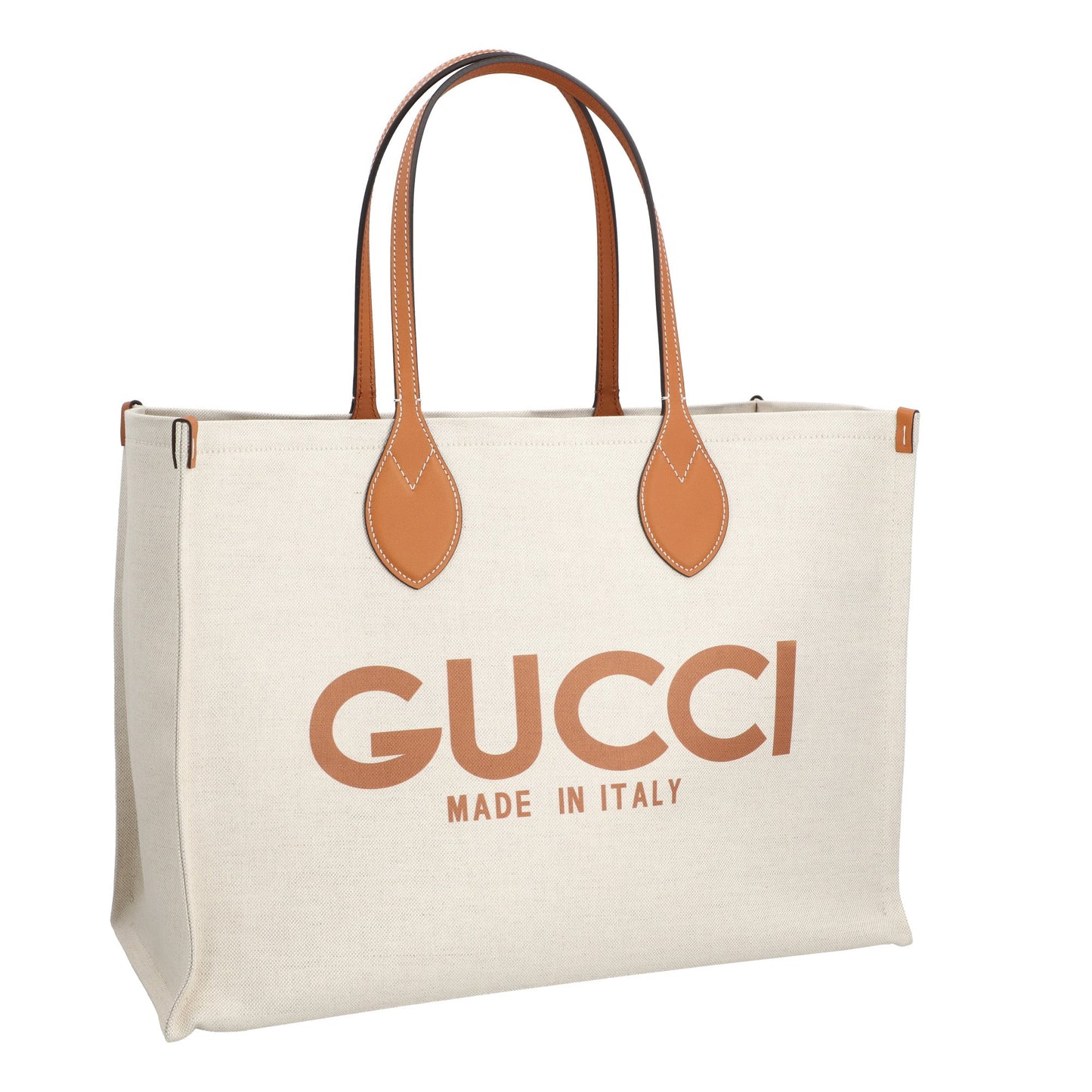 Gucci Gucci Tote Bag With Gucci Print Beige Brown