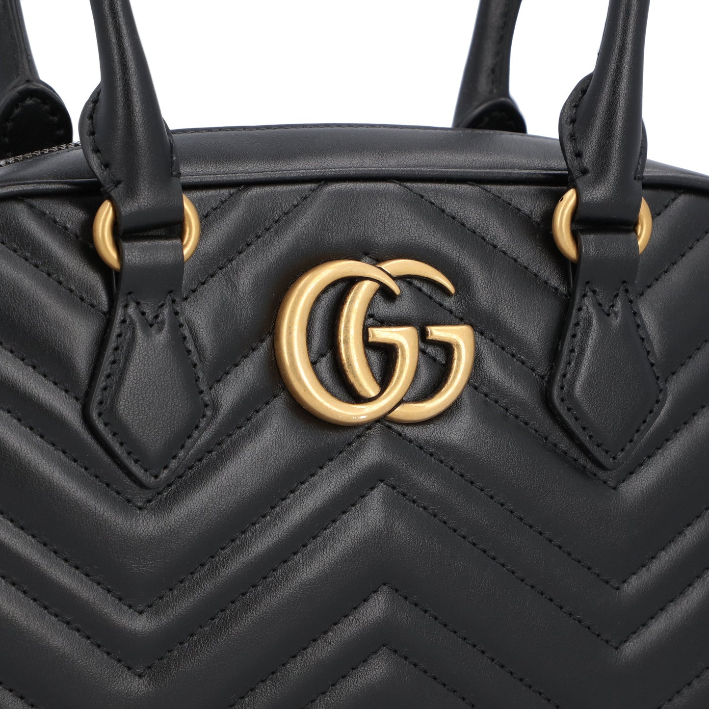 Gucci Gucci Gg Marmont Small Top Handle Bag Black