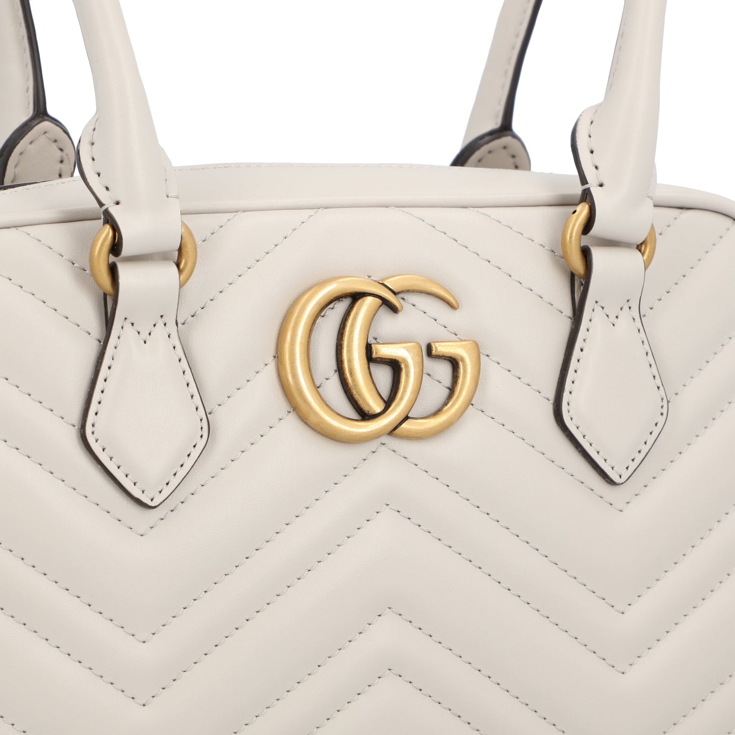 Gucci Gucci Gg Marmont Small Top Handle Bag Beige