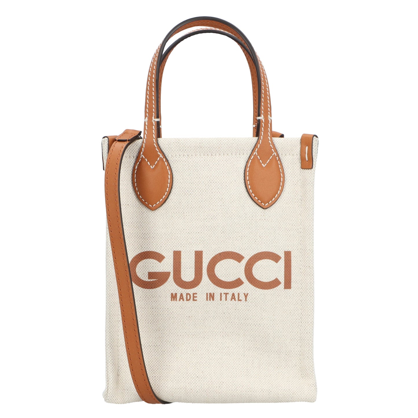 Gucci Gucci Canvas Super Mini Shoulder Bag Brown