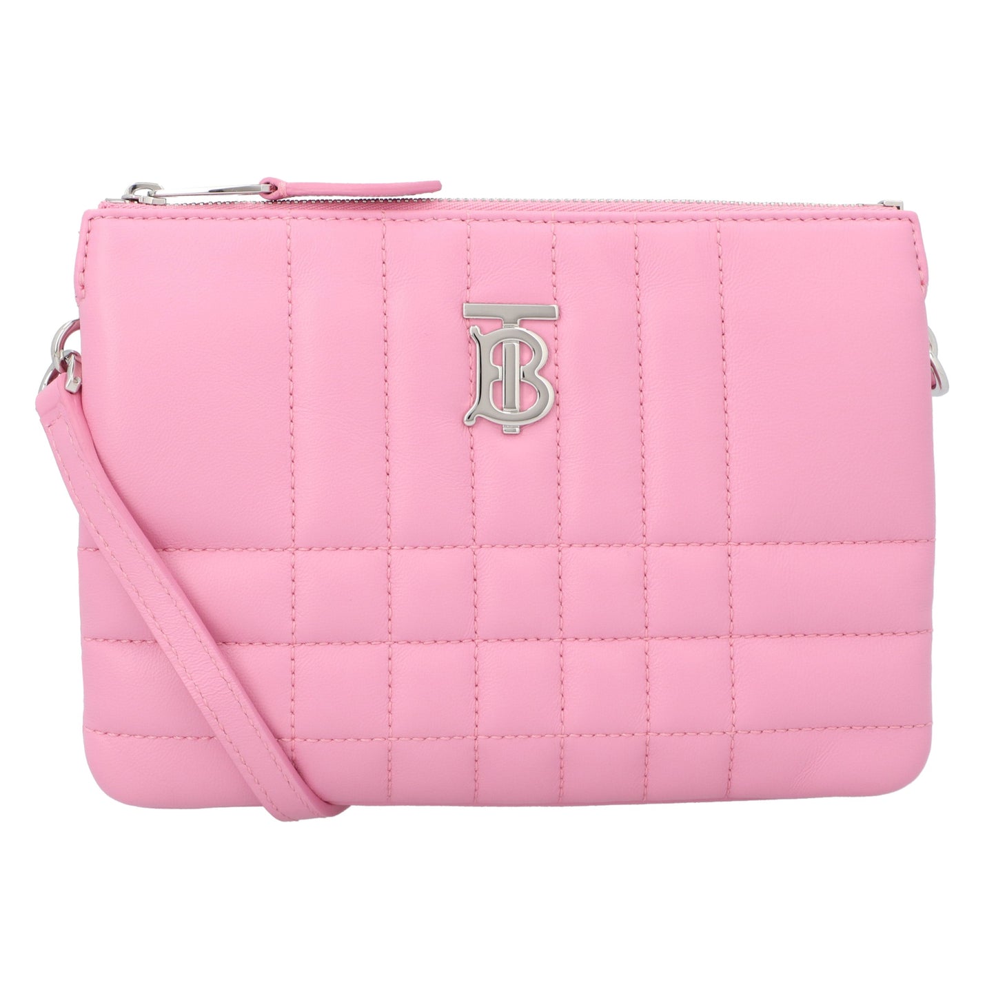 Burberry Burberry Primrose Pink Quilted Leather Lola Pouch Bag