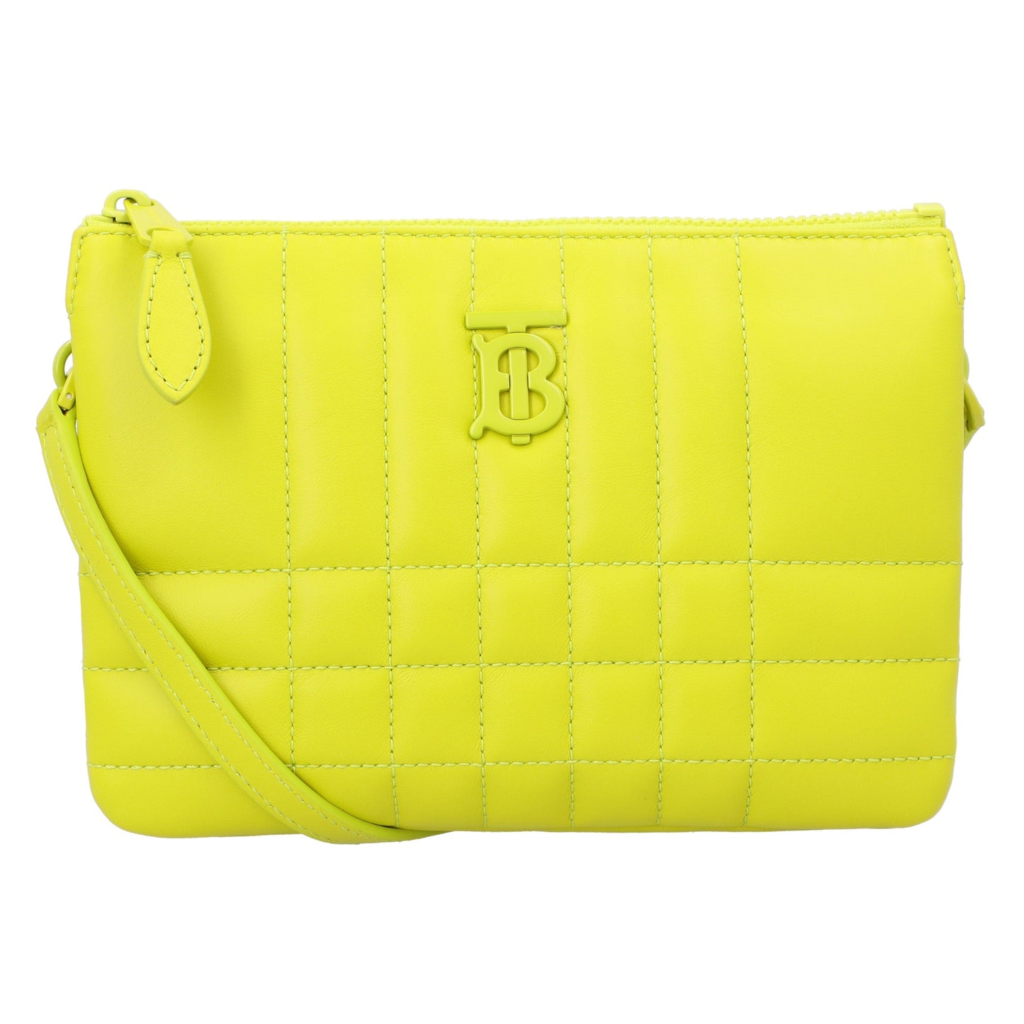 Burberry Burberry Lola Quilted Twin Pouch Vivid Lime Yellow