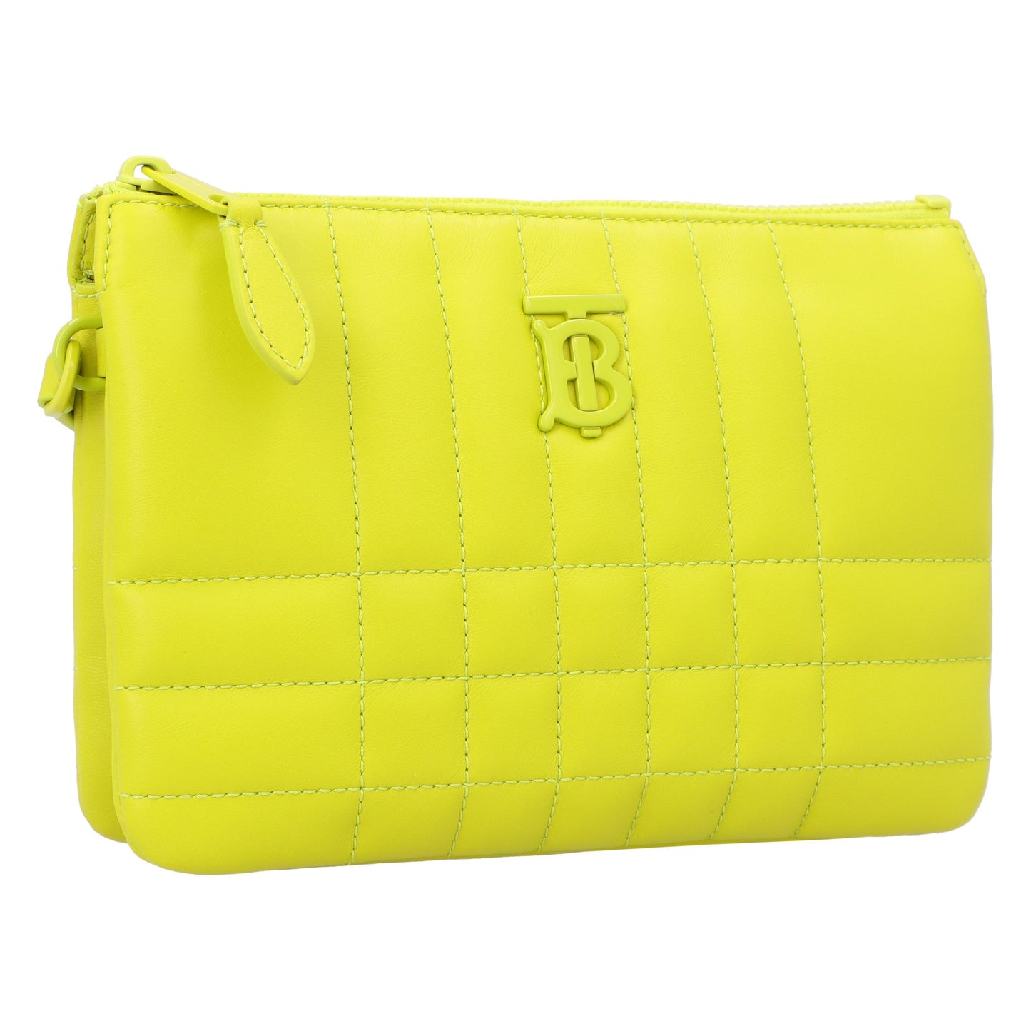 Burberry Burberry Lola Quilted Twin Pouch Vivid Lime Yellow