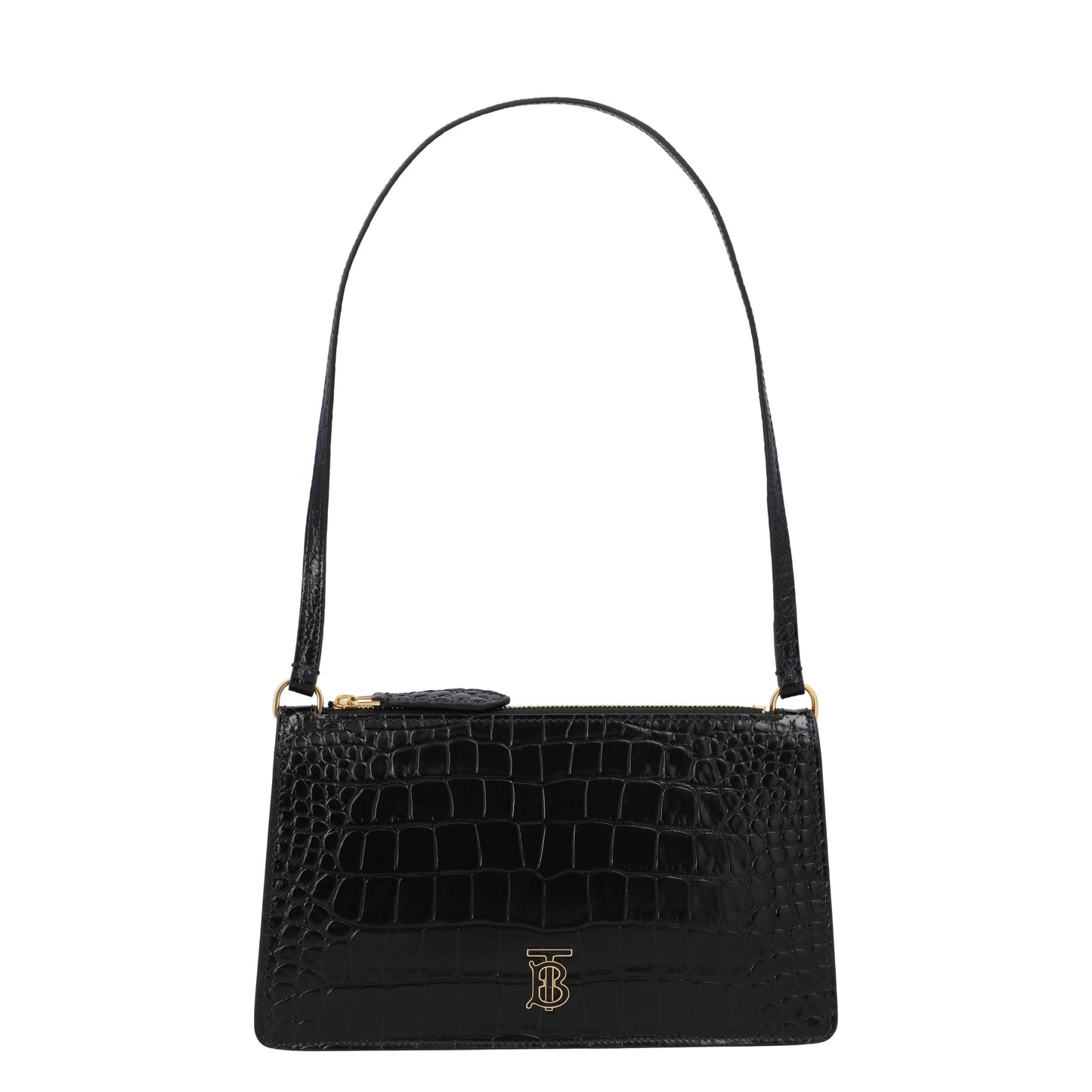 Burberry Burberry ‘Tb Mini’ Shoulder Bag Crocodile Black