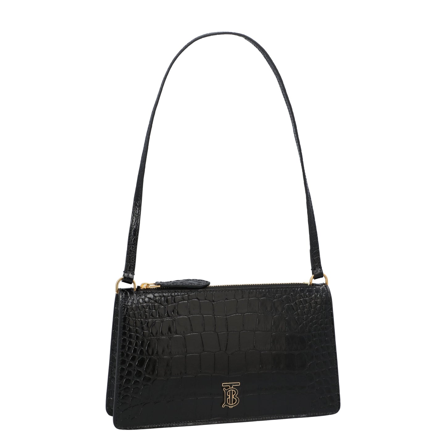 Burberry Burberry ‘Tb Mini’ Shoulder Bag Crocodile Black