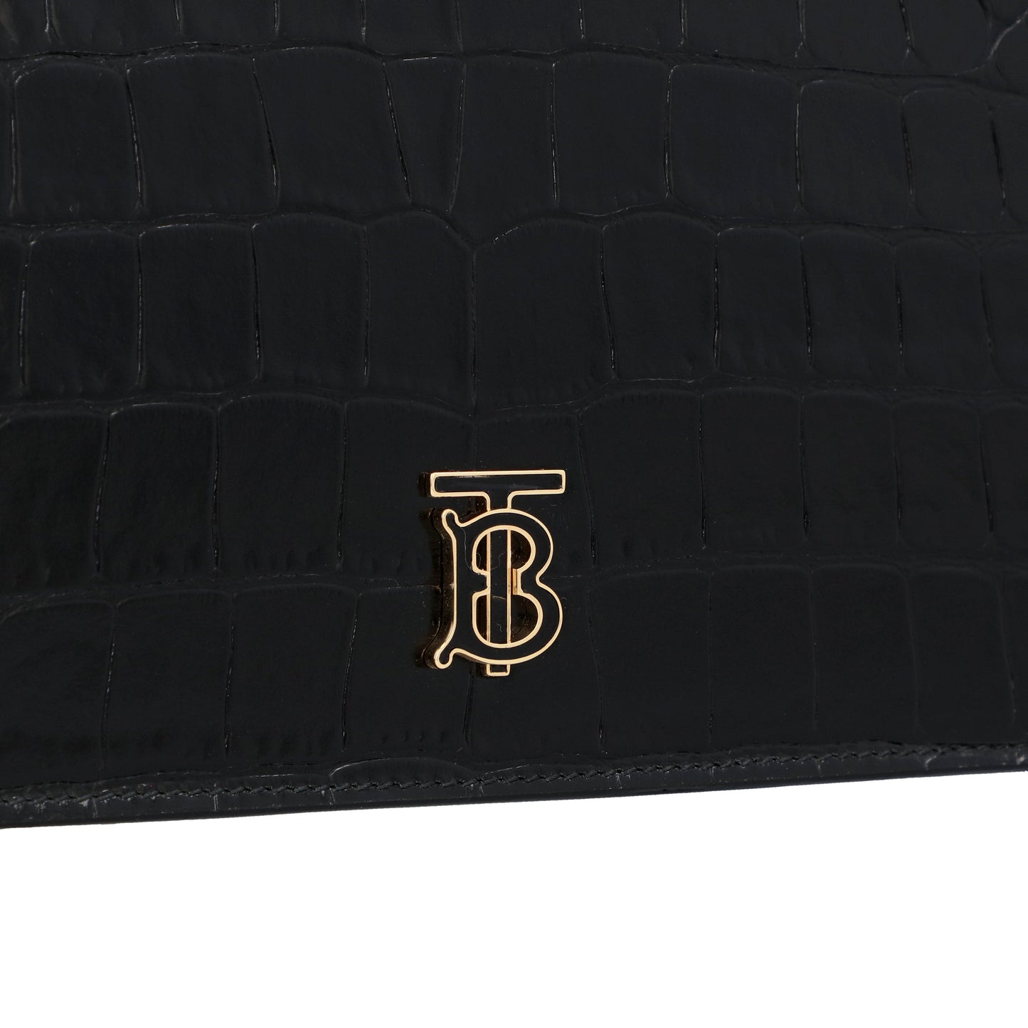 Burberry Burberry ‘Tb Mini’ Shoulder Bag Crocodile Black