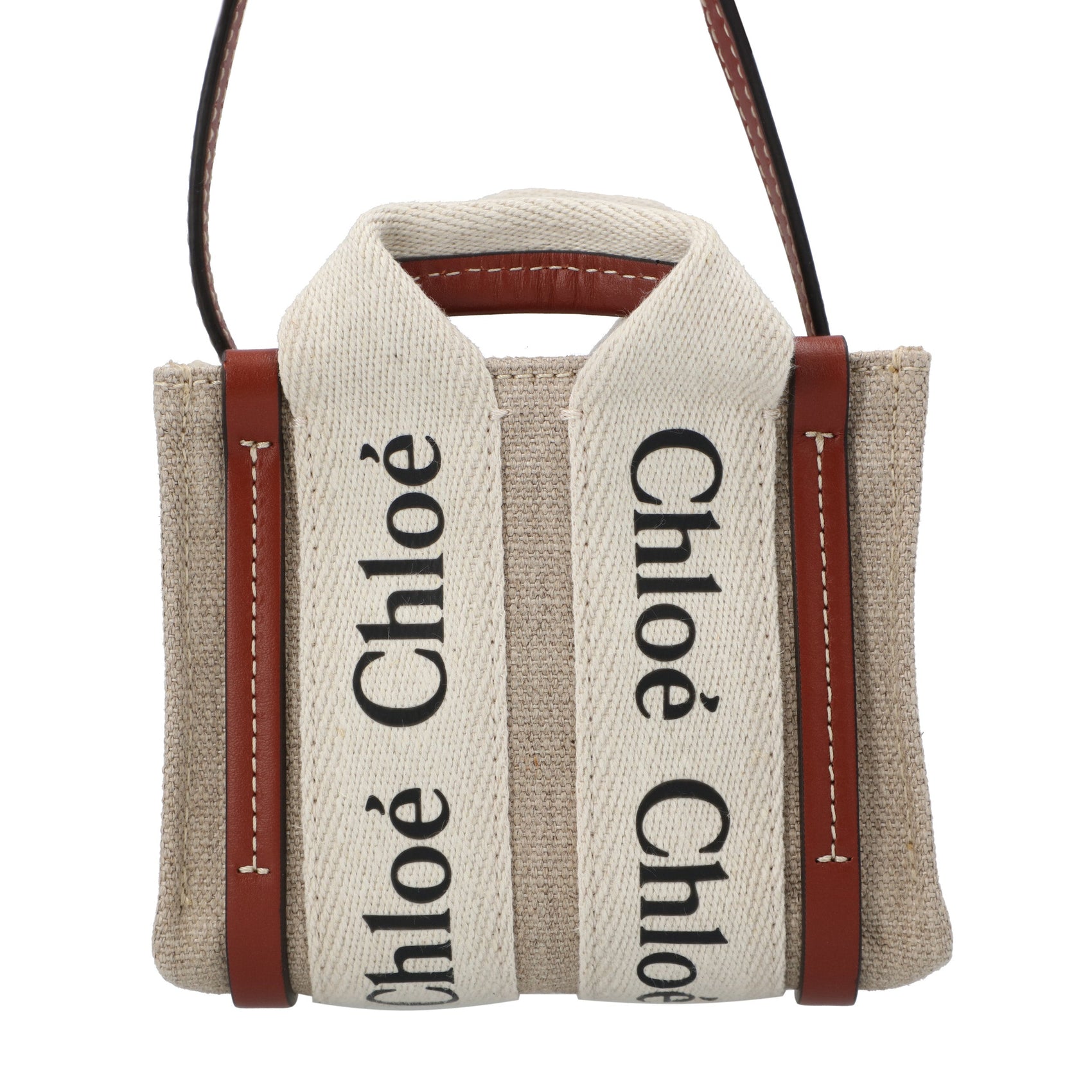 Chloé Chloé Woody Nano Tote Brown