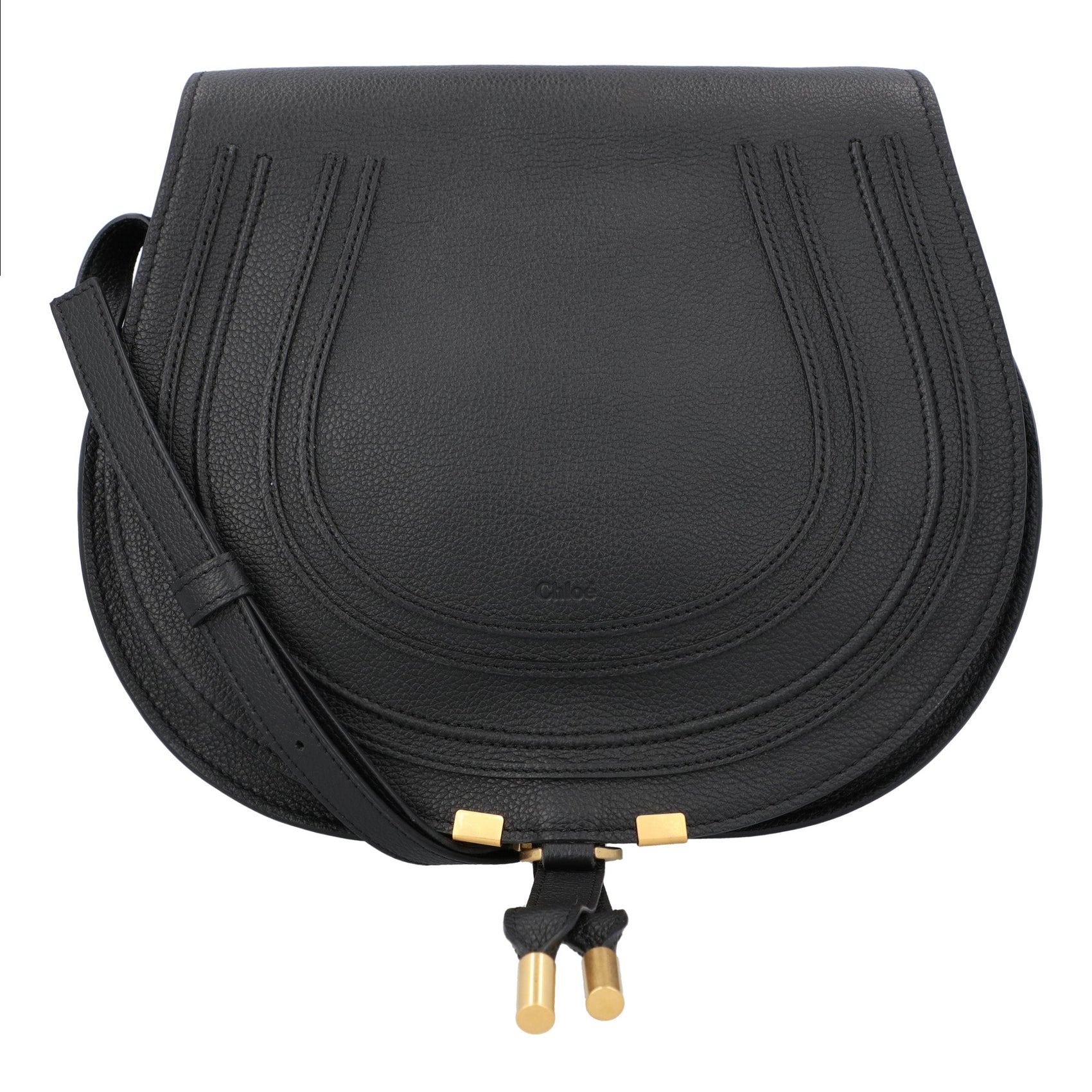 Chloé Chloé Marcie Medium Saddle Bag Black