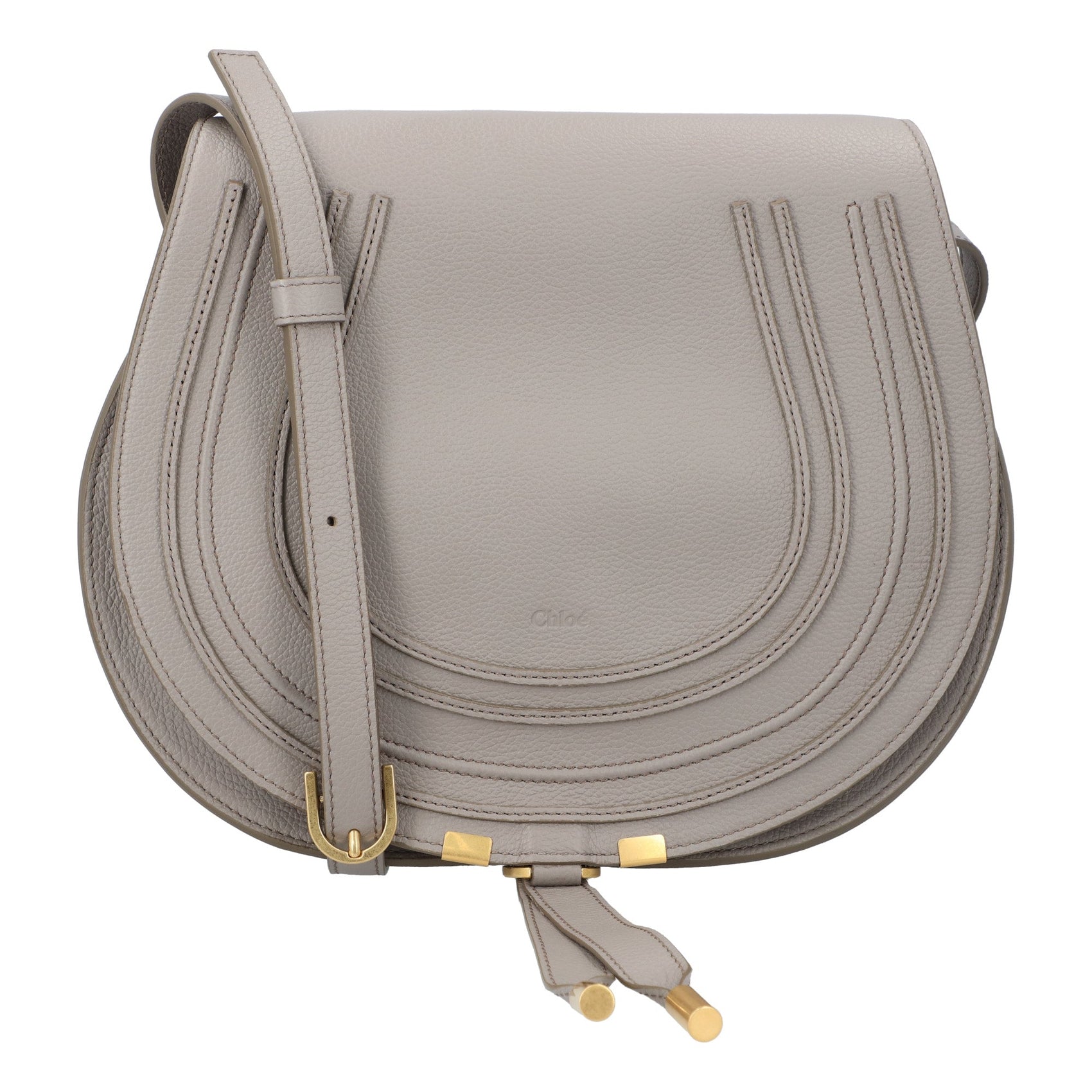 Chloé Chloé Marcie Medium Saddle Bag Grey