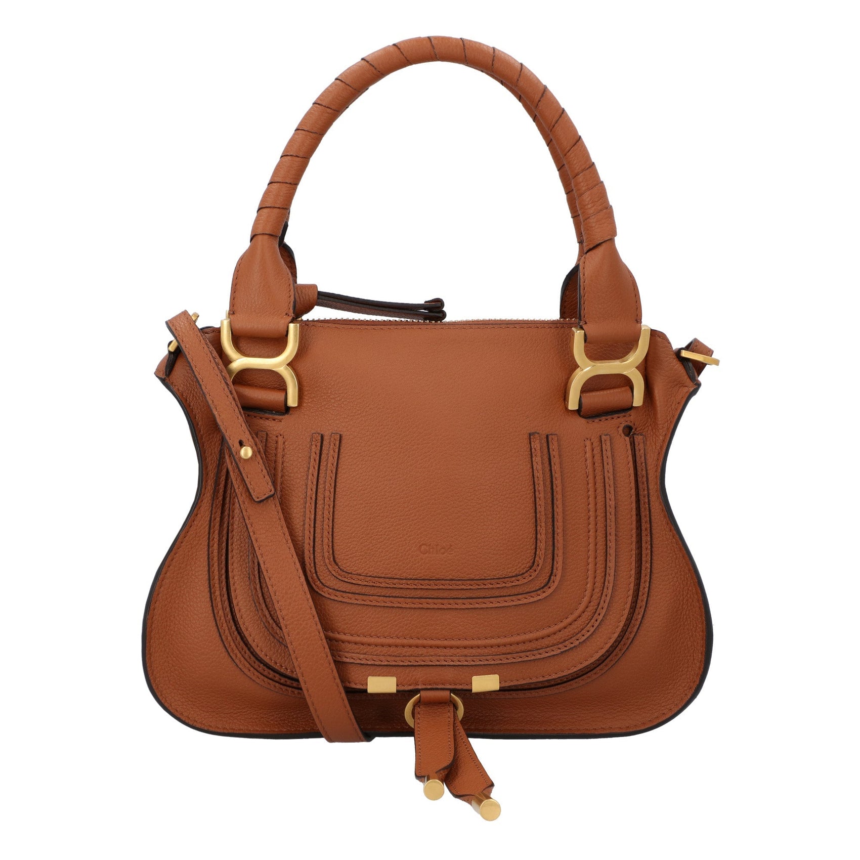 Chloé Chloé Marcie Small Double Carry Bag Brown