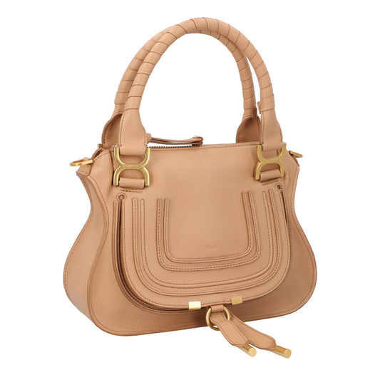 Chloé Chloé Small Marcie Tote Bag With Two Straps Beige