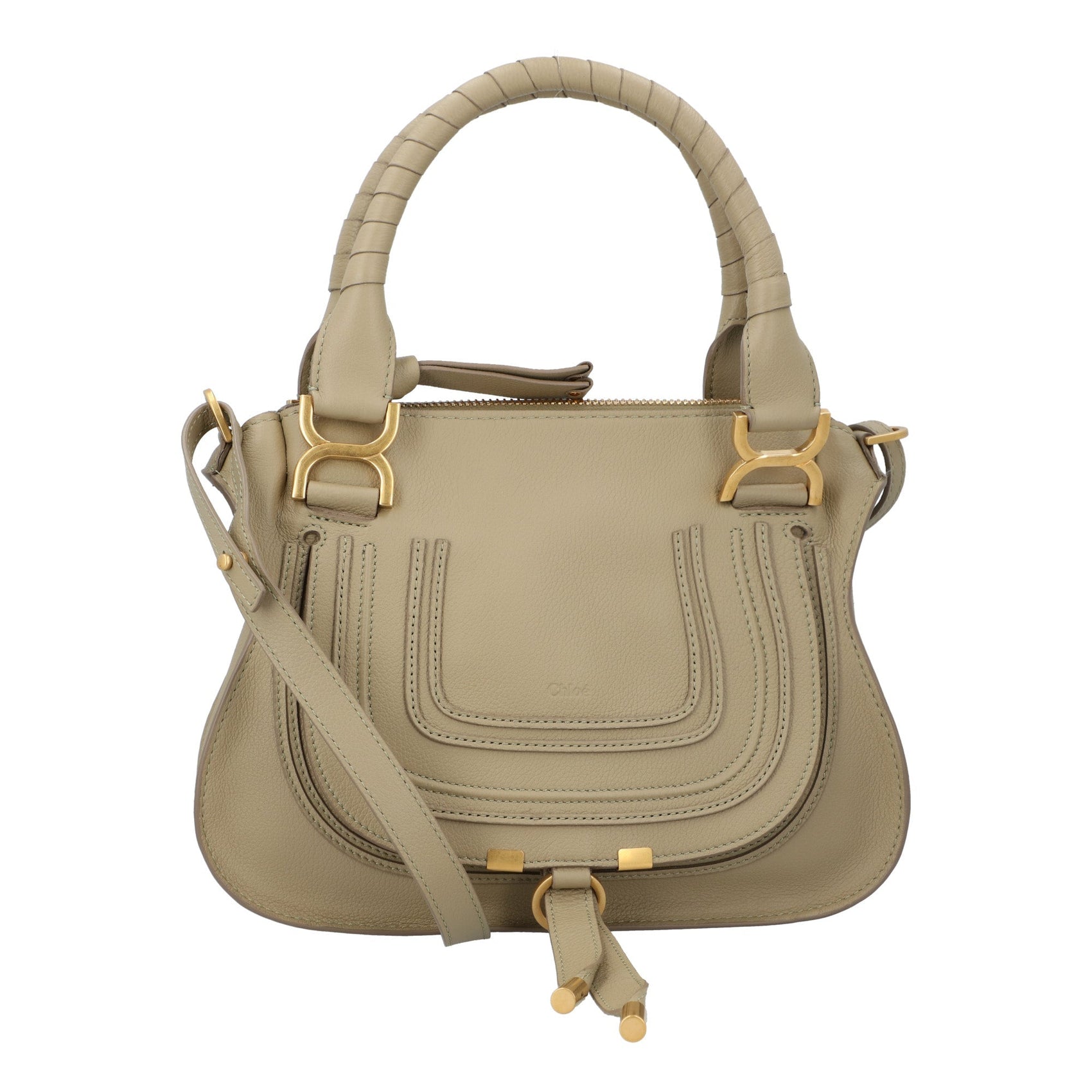 Chloé Chloé Marcie Small Double Carry Bag Beige