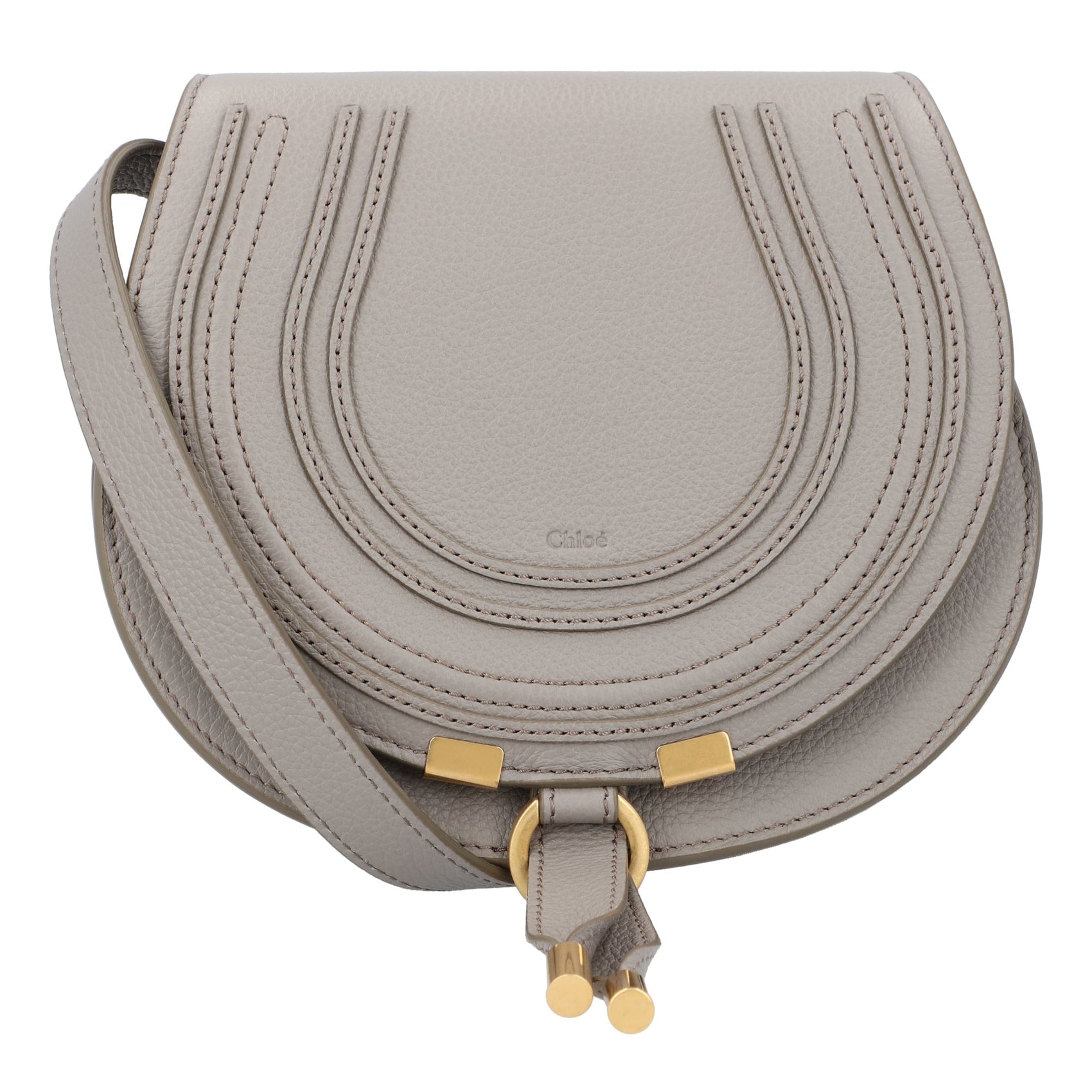 Chloé Chloé Marcie Small Saddle Bag Grey