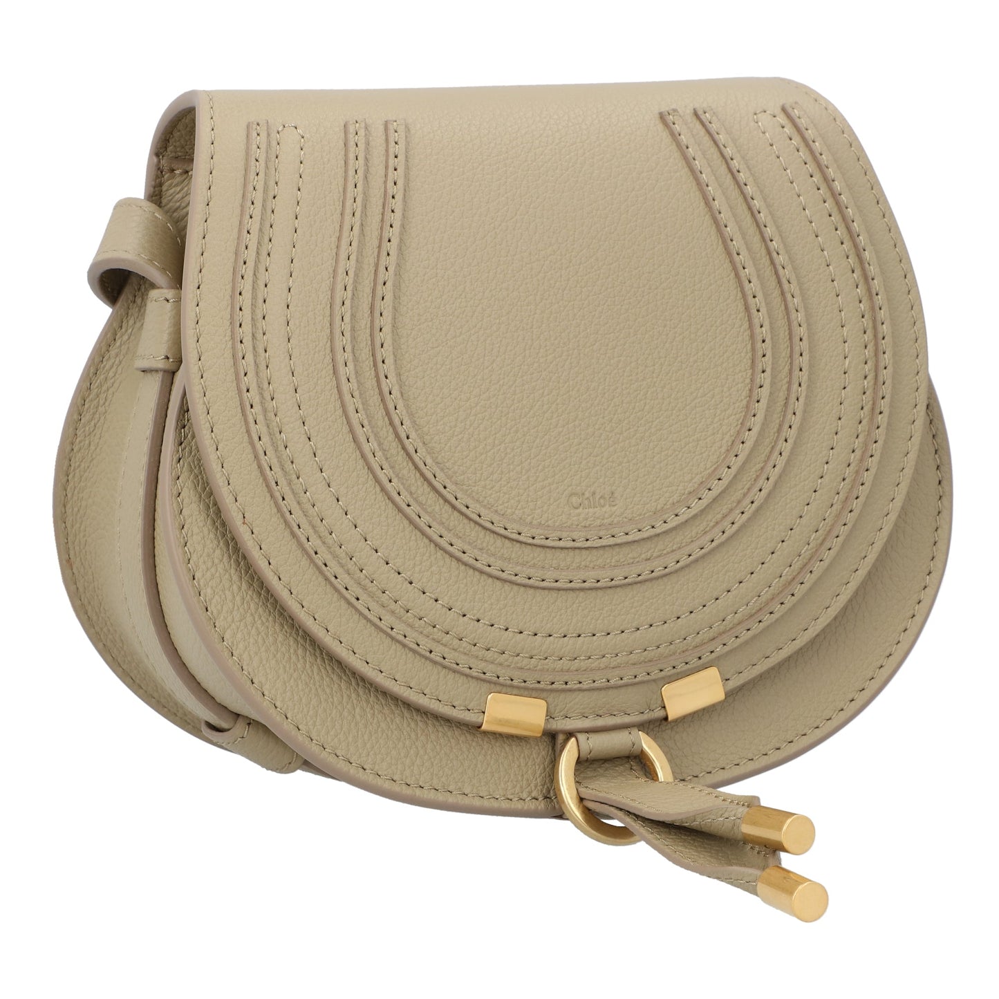 Chloé Chloé Marcie Small Saddle Bag Beige