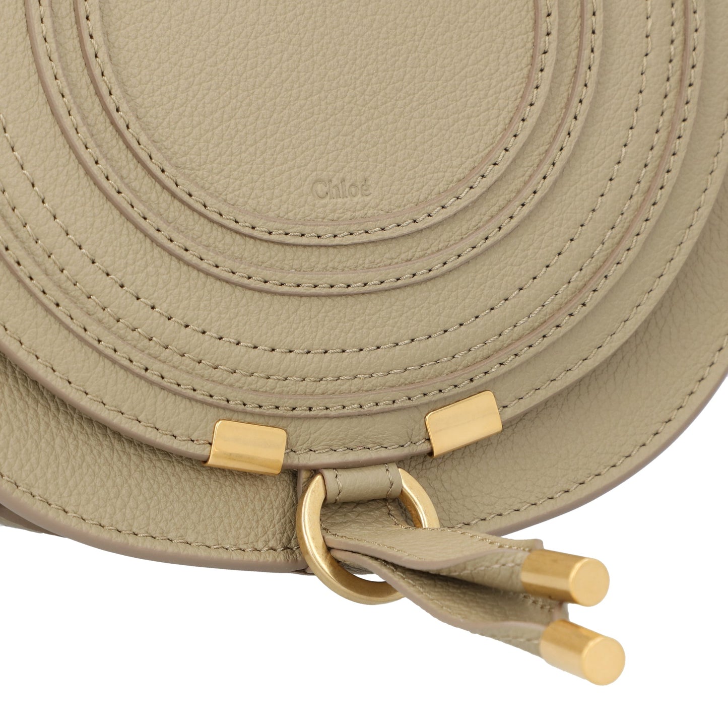 Chloé Chloé Marcie Small Saddle Bag Beige