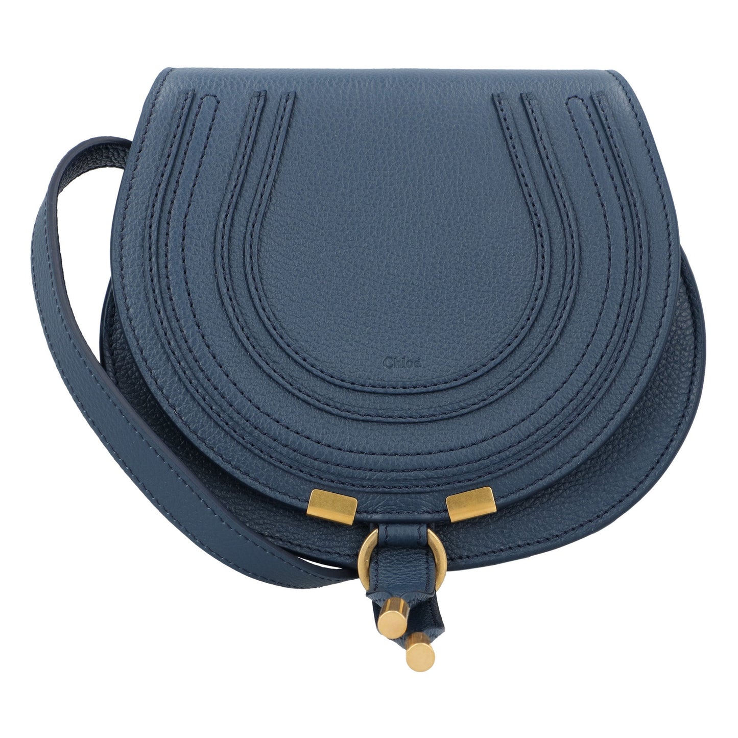 Chloé Chloé Small Marcie Saddle Bag Blue