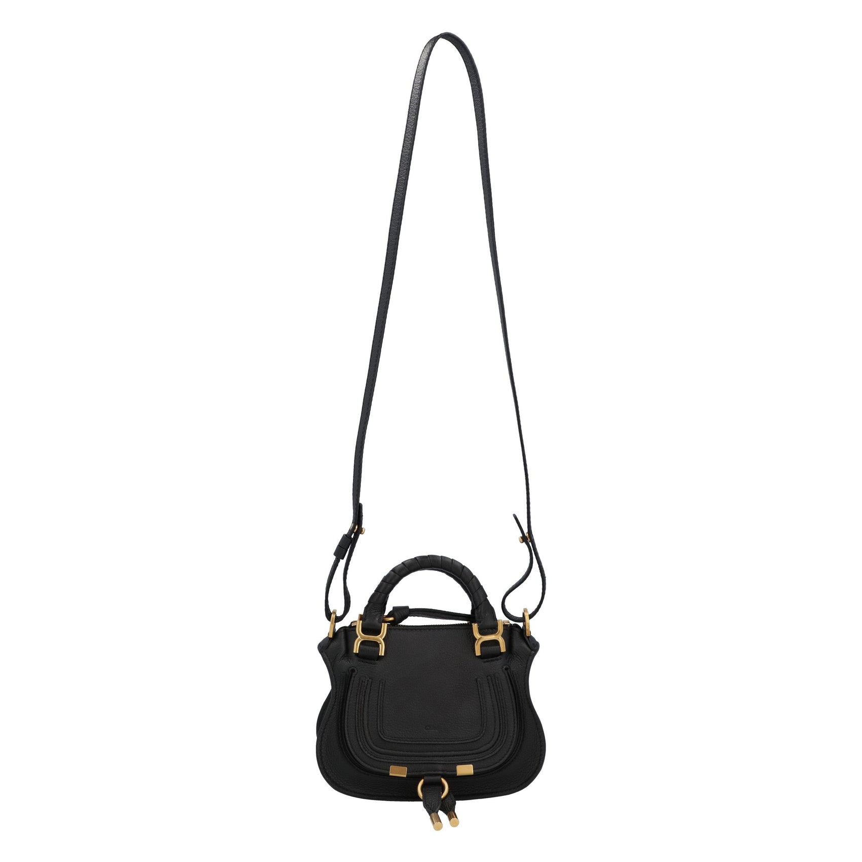 Chloé Chloé Marcie Mini Double Carry Bag Black