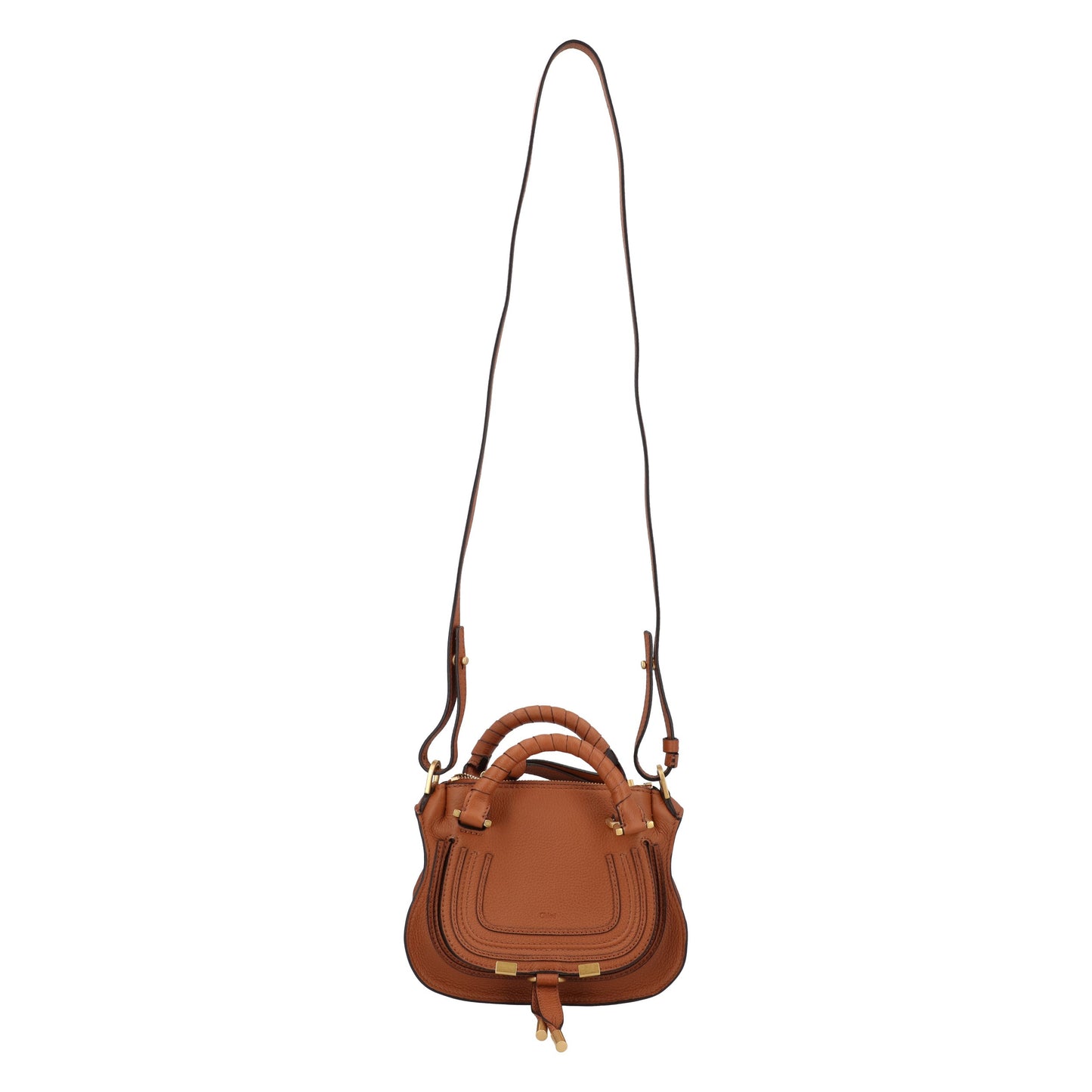 Chloé Chloé Marcie Mini Double Carry Bag Brown