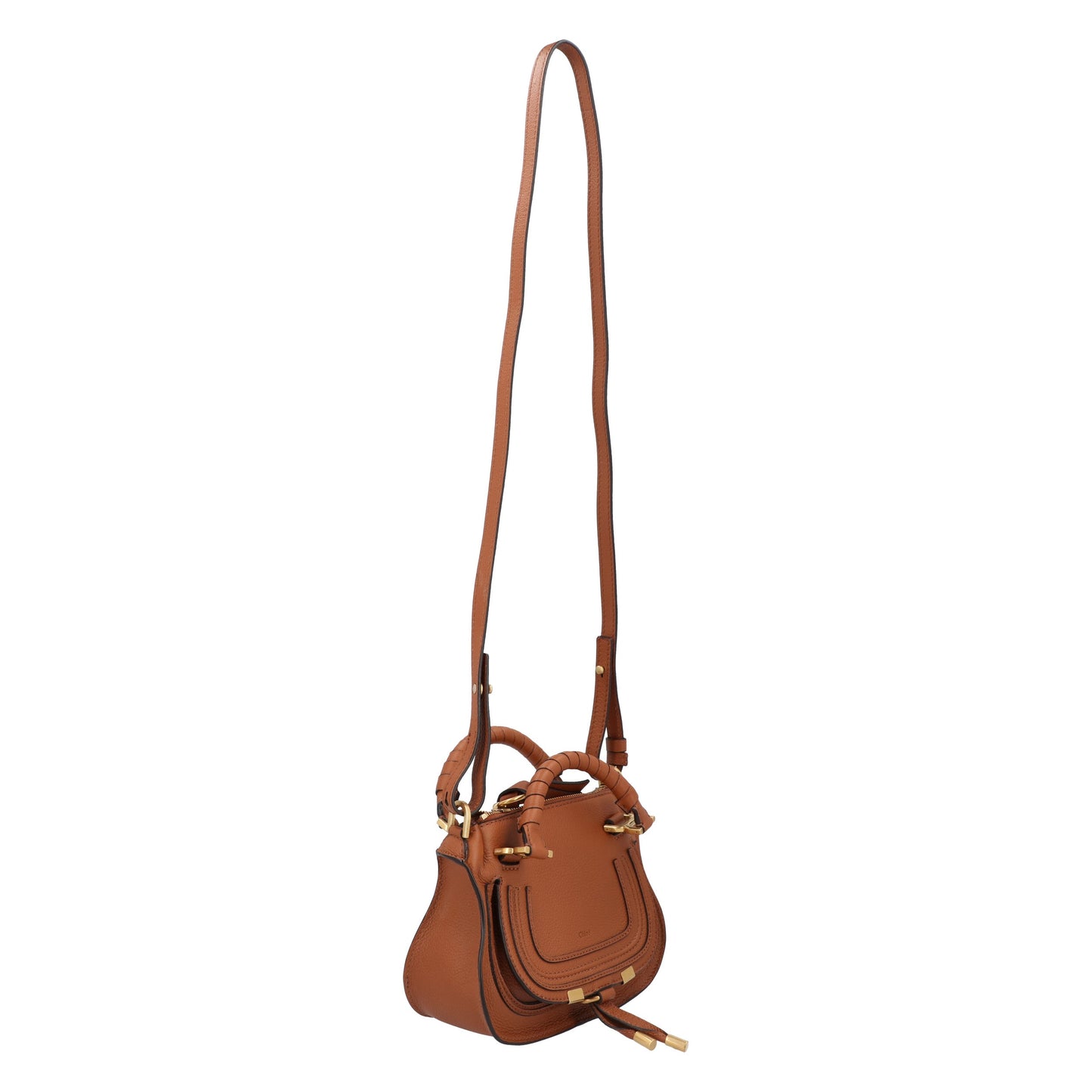 Chloé Chloé Marcie Mini Double Carry Bag Brown