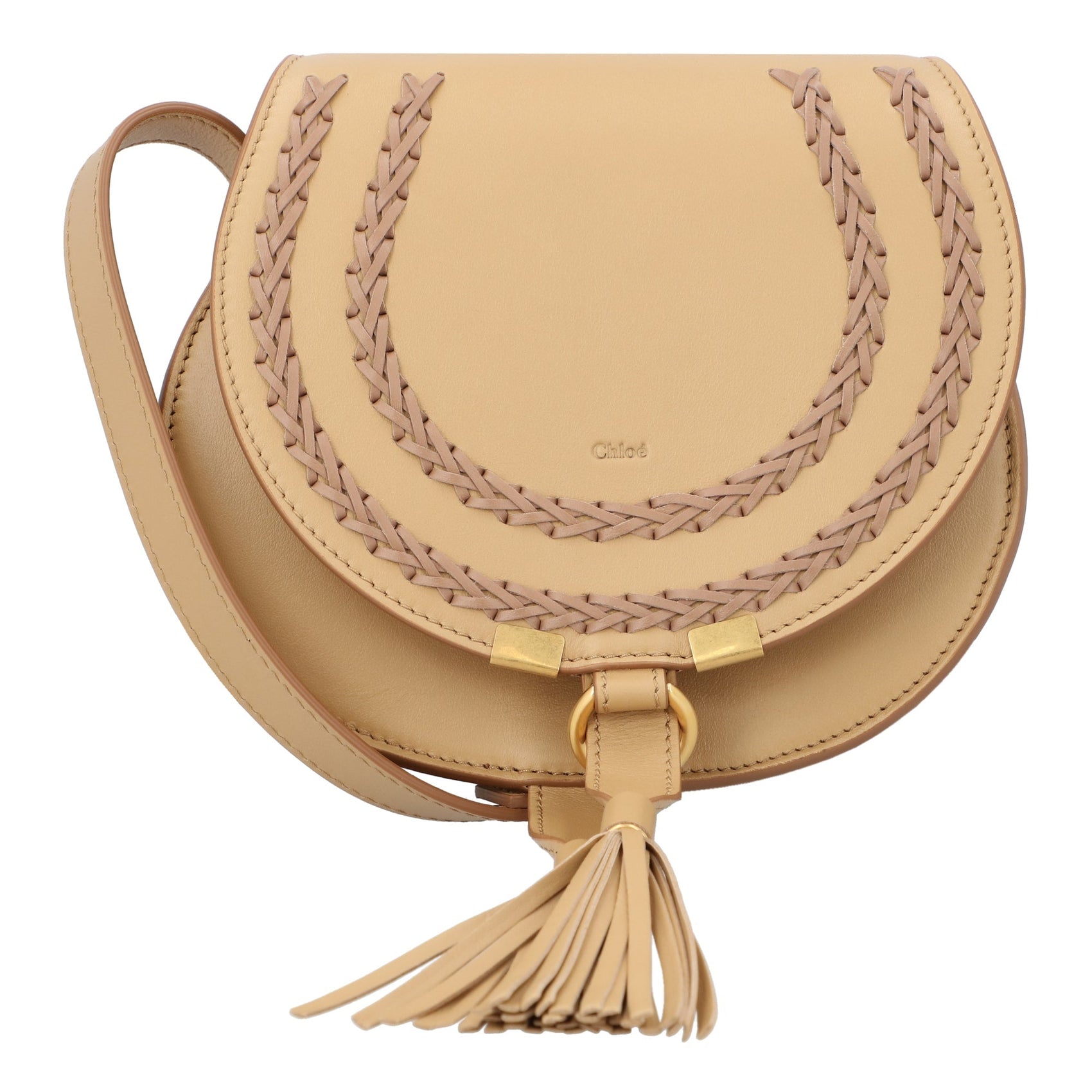 Chloé Chloé Small Marcie Saddle Bag Beige